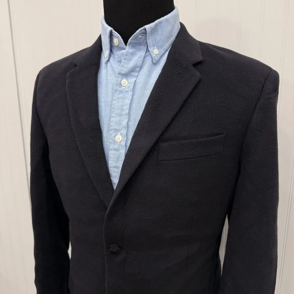Perry Ellis XL Navy Blue Cashmere Blend 2-Button Single-Vent Sports Coat NWT